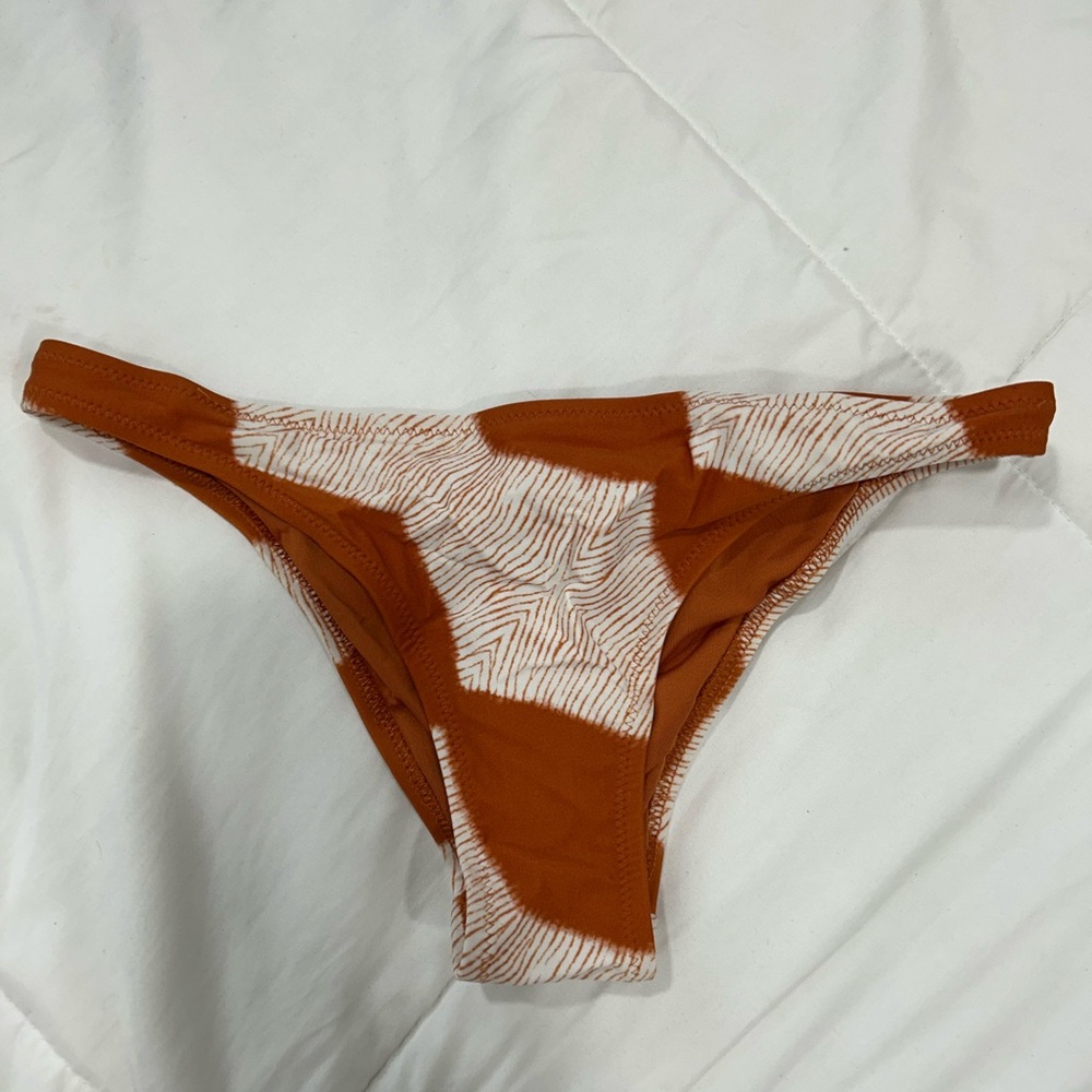 Aerie Orange and White Bikini Bottom